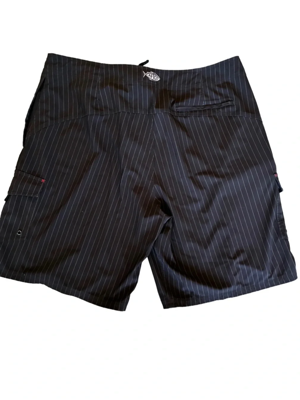AFTCO Fishing Cargo Shorts Size 40 Burgundy Pinstripe Lot of 2